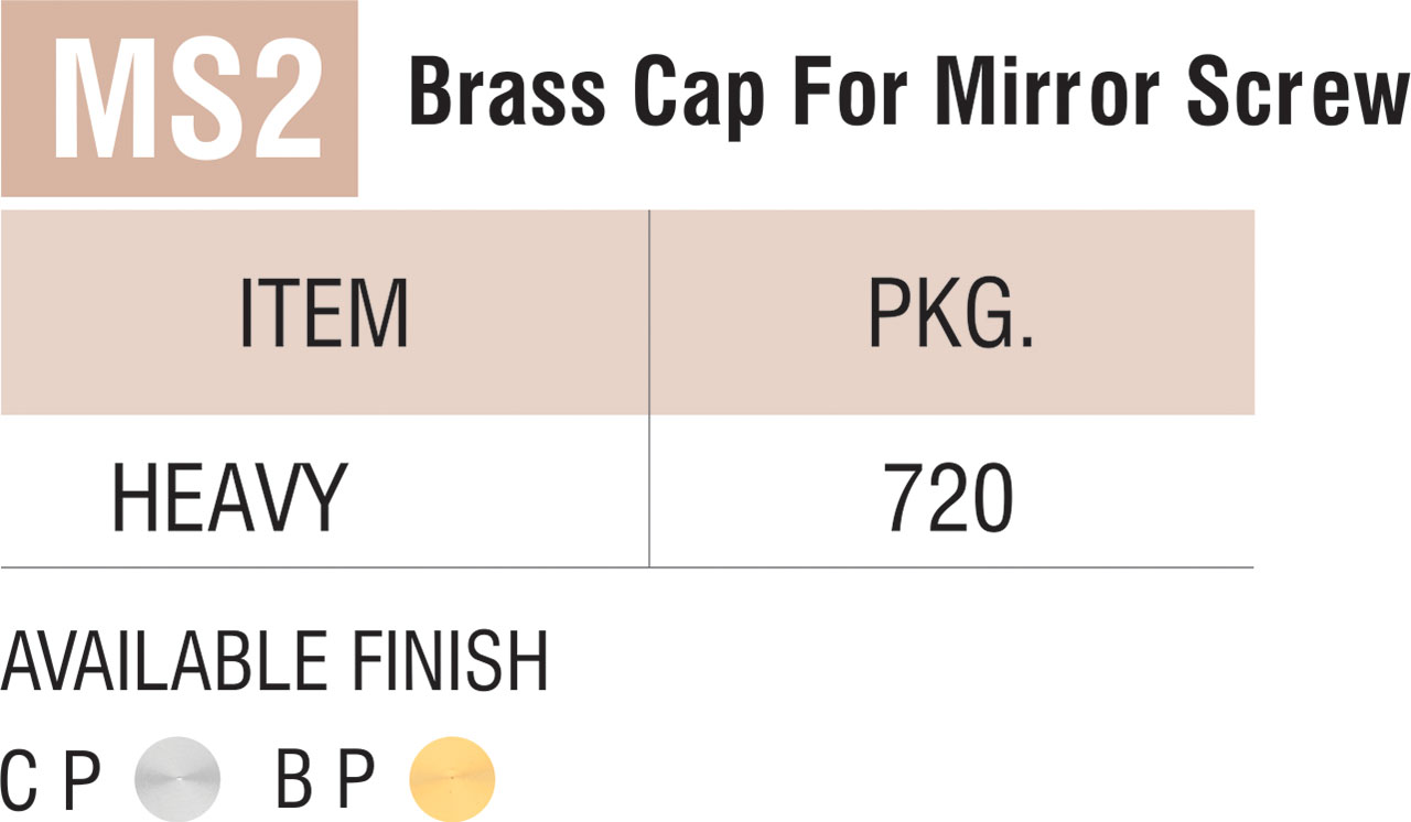Brass Mirror Screw & Buttons