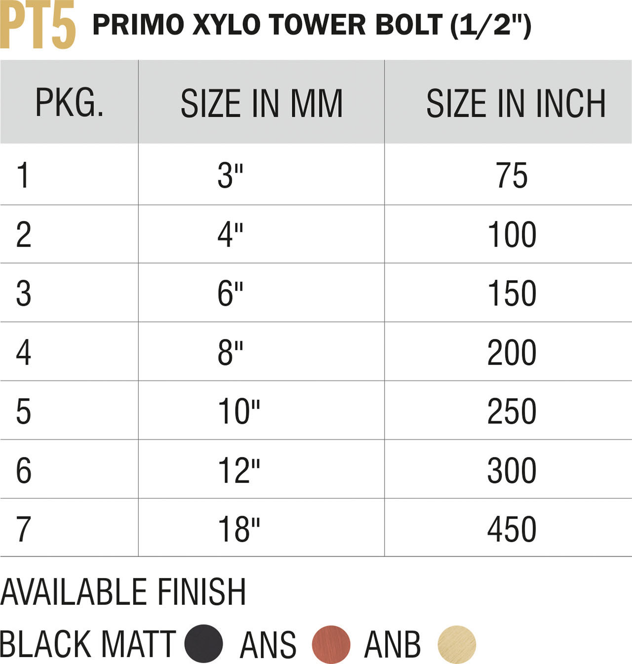 Exclusive Tower Bolts